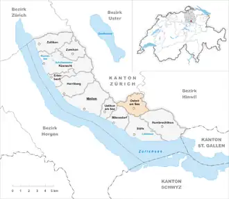Karte von Oetwil am See