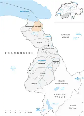 Karte von Port-Valais