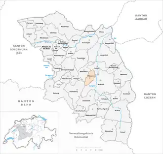 Karte von Rütschelen