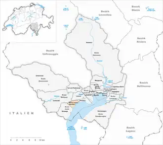 Karte von Ronco sopra Ascona