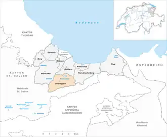 Karte von Untereggen