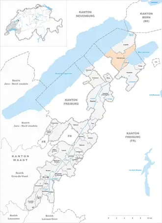 Karte von Vully-les-Lacs
