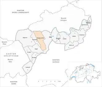 Karte von Wangen bei Olten