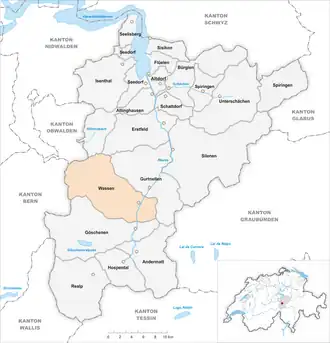 Karte von Wassen
