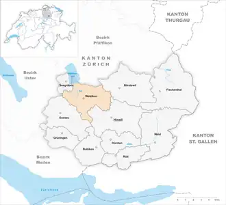 Karte von Wetzikon ZH