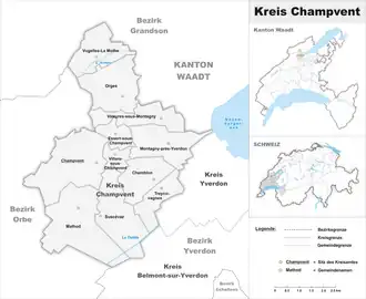Karte von Kreis Champvent