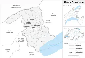 Karte von Kreis Grandson