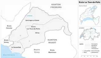 Karte von Kreis La Tour-de-Peilz