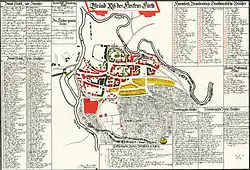 Karte von Fürth, 1717