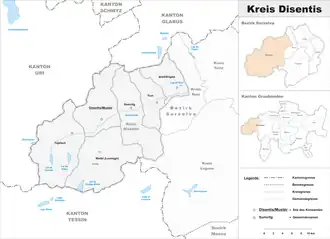 Karte von Disentis