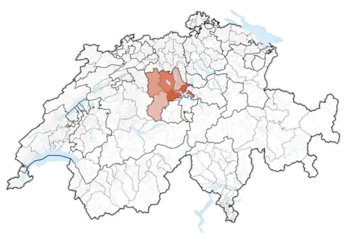 Lage des Kantons in der Schweiz