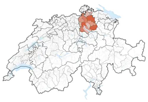 Lage des Kantons in der Schweiz