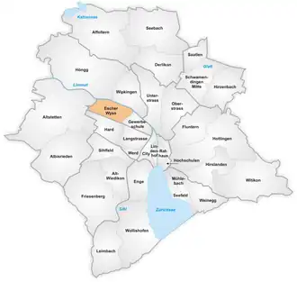 Karte von Escher Wyss