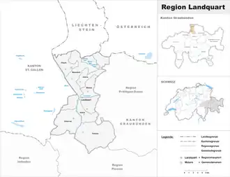 Karte von Region Landquart