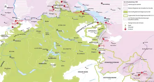 Die Schauplätze des Schwabenkrieges