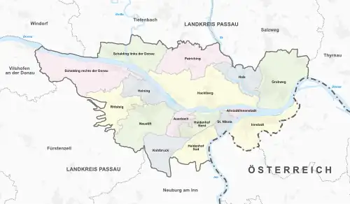 Bürgerversammlungsgebiete in Passau