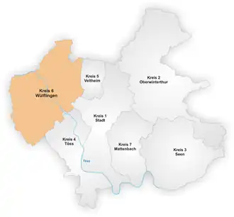 Karte von Wülflingen