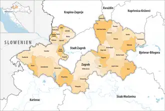 Gemeinden der Gespanschaft Gespanschaft Zagreb