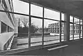 Blick aus dem Flur des Verbindungsflügels nach Westen (1932)