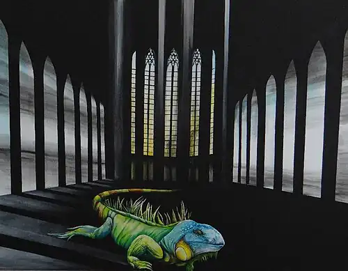 Kathedrale (2020, Acryl, 100 × 130 cm)