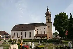 Kirche St. Cyprian in Kappel am Rhein, 1826 bis 1828