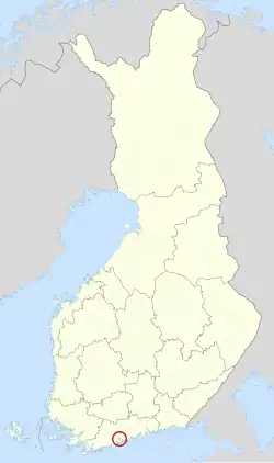 Lage von Kauniainen in Finnland