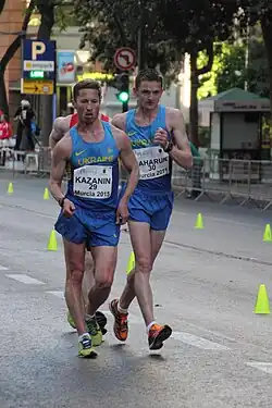 Oleksiy Kazanin (links) – Wettkampf nicht beendet