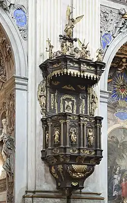 1671 Adalbert-Kirche Broumov, Kanzel