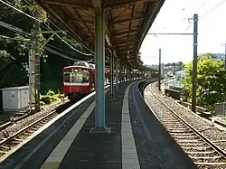 Blick auf den Bahnsteig