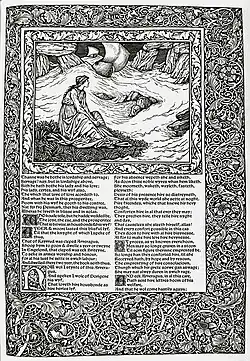 Arts and Crafts: Buchschmuck von Edward Burne-Jones aus dem „Kelmscott Chaucer“, 1896