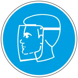 KennV Gebotszeichen GesichtsschutzschildTragen