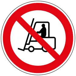 KennV Verbotszeichen Flurförderzeuge