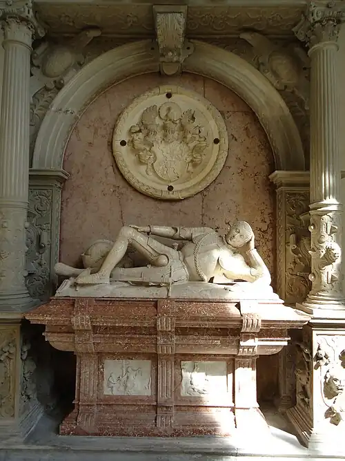 Eines seiner beiden Hauptwerke, das Kenotaph für Graf Anton von Ortenburg.
