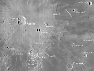 Encke und Umgebung (LROC-WAC)
