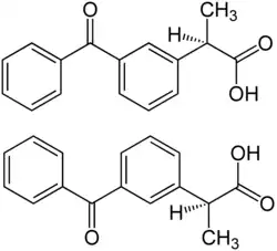 Strukturformel von Ketoprofen