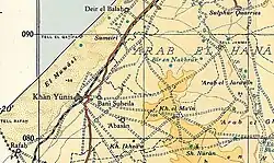 Karte von Chan Yunis 1945