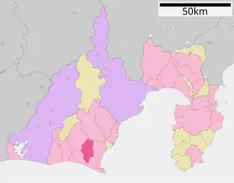 Lage Kikugawas in der Präfektur