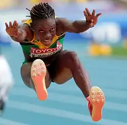 Kimberly Williams Rang sieben mit 14,06 m