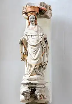 Marienfigur vor der Stele 1. Hälfte 15. Jh.