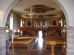 Innenansicht nach hinten, Orgel