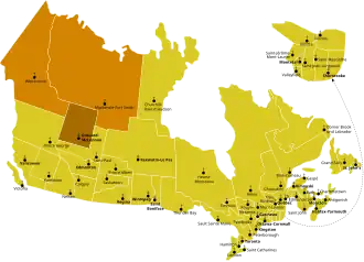 Karte der Kirchenprovinz Grouard-McLennan