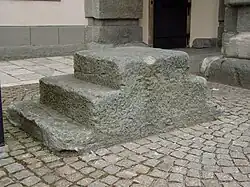 Steintreppe vor dem Südturm des Landhauses Klagenfurt, Kärnten
