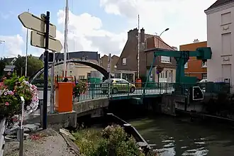 Klappbrücke über den Canal de Bourbourg in Bourbourg