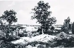 Blick vom Berg um 1845