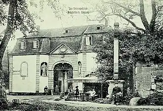 Ansicht des HTB-Haltepunkts Heisterbach zu Betriebszeiten der Bahn