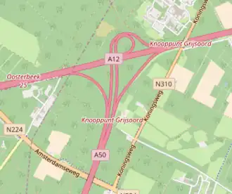 Übersichtskarte Knooppunt Grijsoord