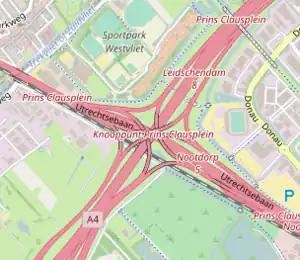 Übersichtskarte Knooppunt Prins Clausplein