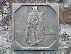 Plakette vom König-Adolf-Platz in Idstein/Taunus (nach dem Zweiten Weltkrieg)