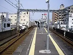 Blick auf den Bahnsteig