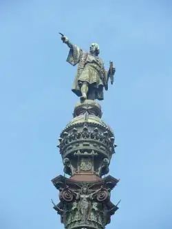 Begehbare, 60 m hohe Kolumbus­säule, Barcelona